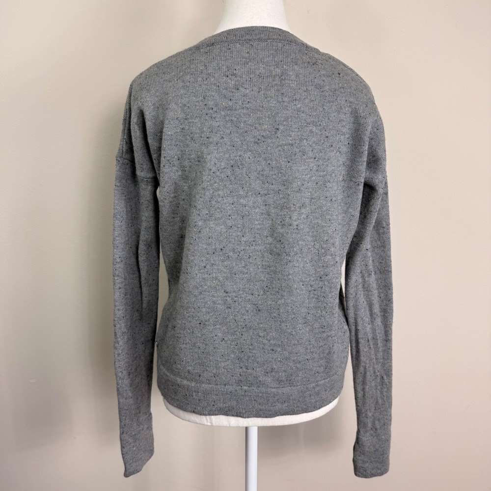 Lululemon Yogi Crew‎ Sweater Heather Speckled Grey Merino Wool Medium - Picture 4 of 10